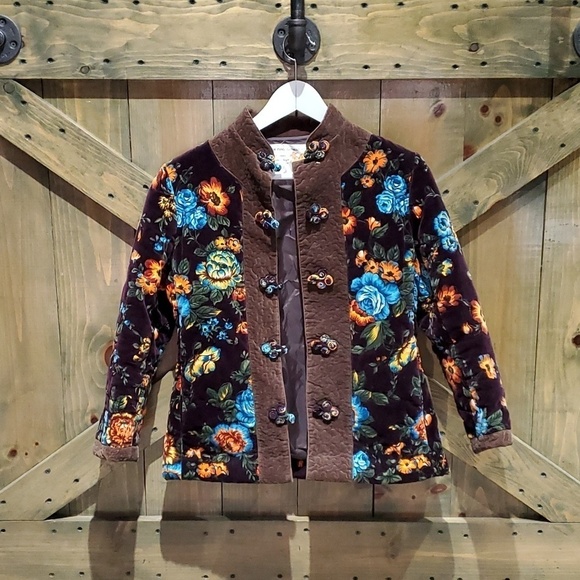 Vintage Jackets & Blazers - KAM FUNG BLAZER HONG KONG CHINA QUILTED ORIENTAL CRAFTCORE Asian Inspired Boho